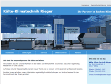 Tablet Screenshot of kaelte-rieger.de